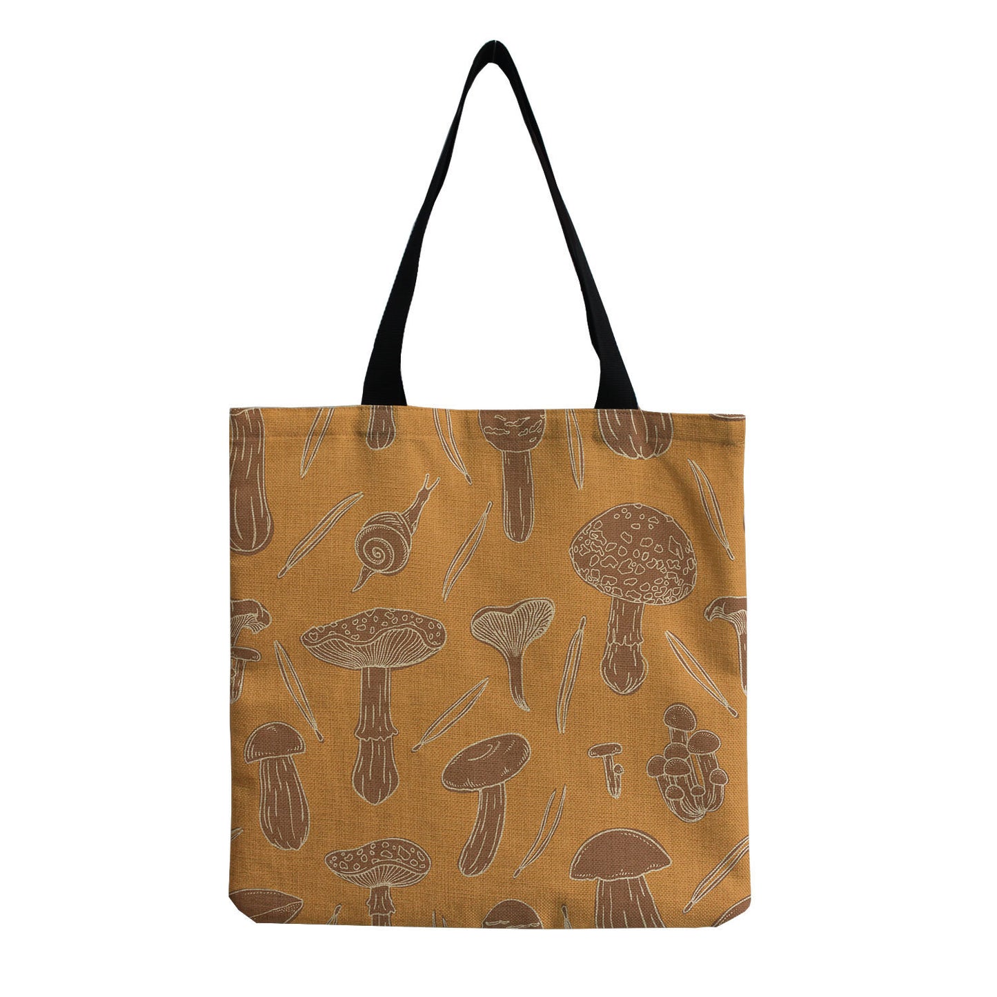 Cartoon Mushroom One Shoulder Reusable Tote Bag
