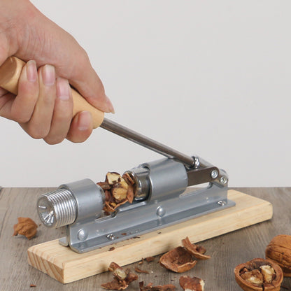 Eco-Friendly Manual Nutcracker - Sustainable Metal & Wood Design
