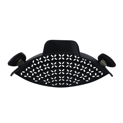 Eco-Friendly Clip-On Pot Strainer - Green Silicone Kitchen Tool