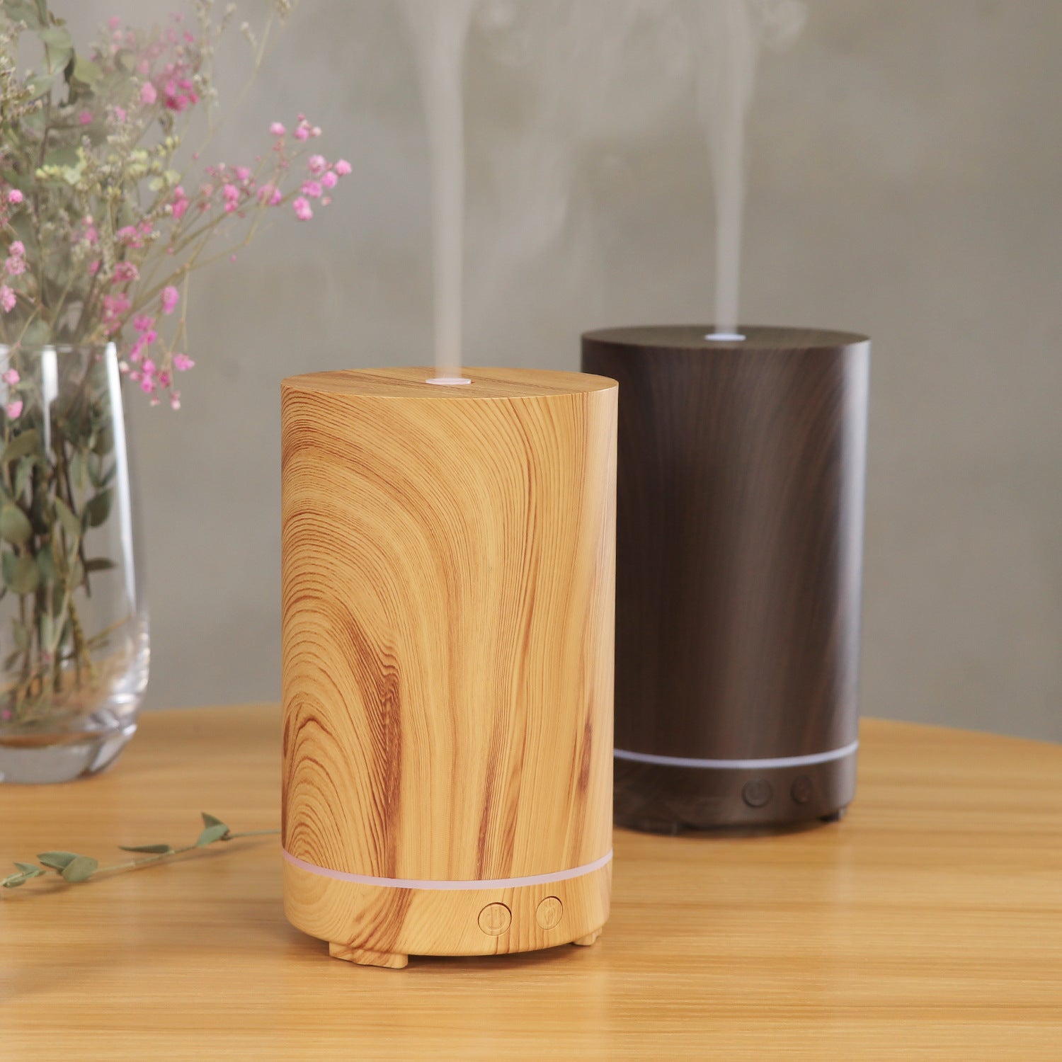 Eco-Friendly Wood Grain Essential Oil Diffuser for Aromatherapy & Humidifying