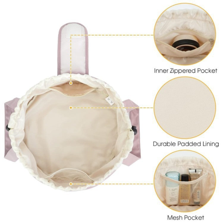 Large Drawstring Makeup Bag – Portable Cosmetic Organizer