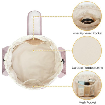 Large Drawstring Makeup Bag – Portable Cosmetic Organizer