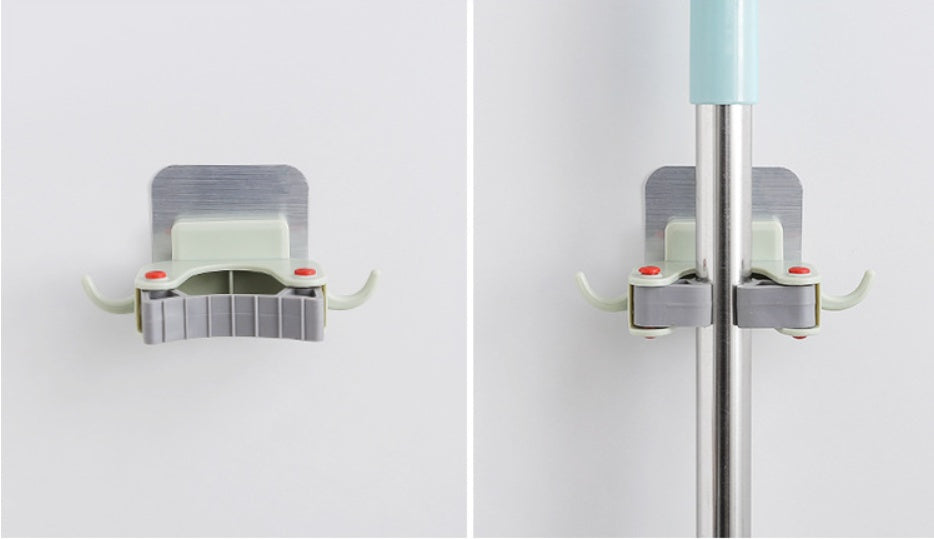 Eco-Friendly Wall-Mounted Mop and Broom Holder