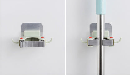 Eco-Friendly Wall-Mounted Mop and Broom Holder