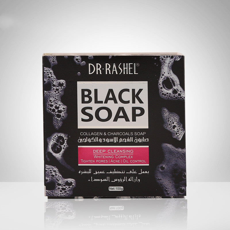Charcoal Collagen Black Soap Bar for Natural Skincare