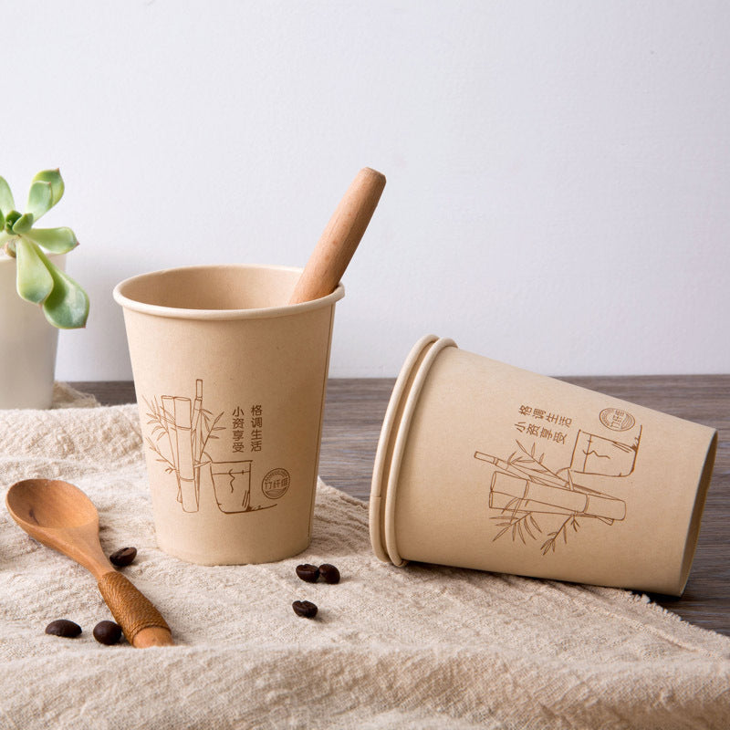 Eco-Friendly Reusable Bamboo Cup with Lid and Straw