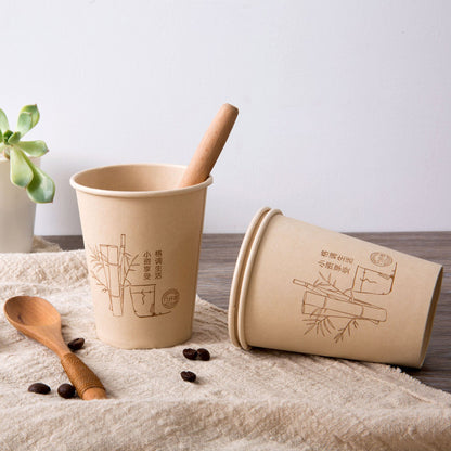 Eco-Friendly Reusable Bamboo Cup with Lid and Straw