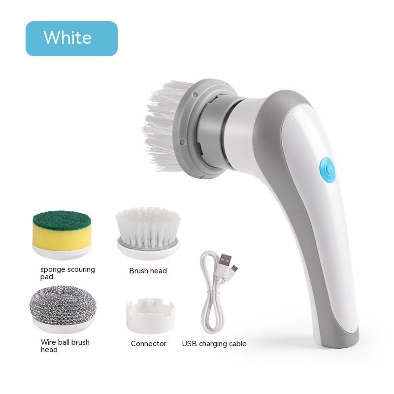 Rechargeable Multi-Use Electric Cleaning Brush Set with USB Charging