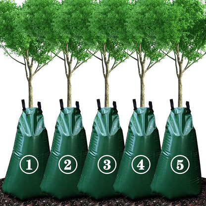 Eco-Friendly Tree Watering Bags in Green