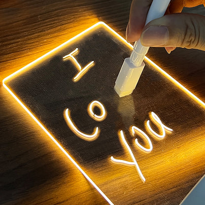LED Acrylic Message Board Night Light with USB
