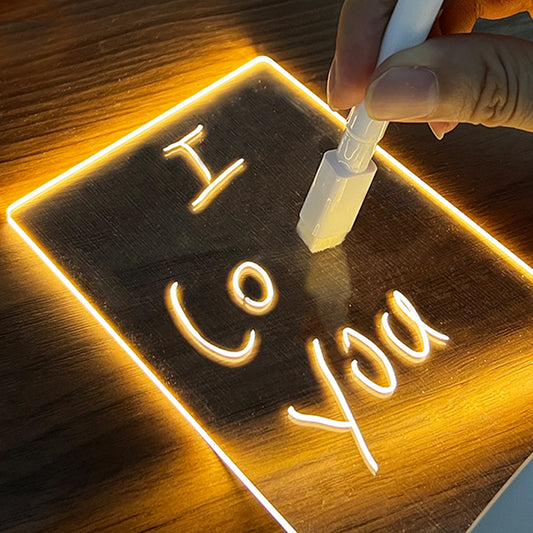 LED Acrylic Message Board Night Light with USB