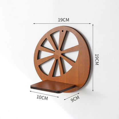 Eco-Friendly Wall-Mounted Plant Holders - Wood & Glass Decor