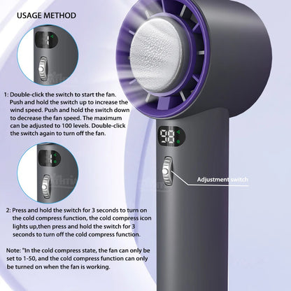 Turbo Cooling Mini Fan - Rechargeable & Portable