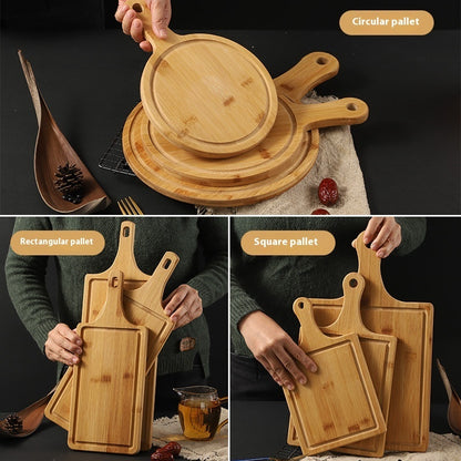 Eco-Friendly Bamboo Dessert and Pizza Serving Tray