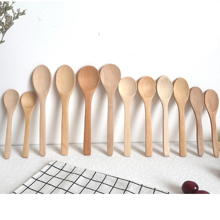 Eco-Friendly Wooden Spoons in Natural Wood Tones