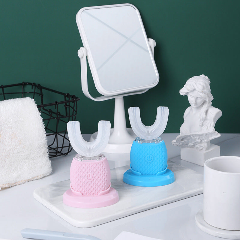 Smart USB Rechargeable U-Shaped Electric Toothbrush for Whole-Mouth Cleaning