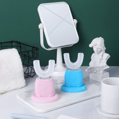 Smart USB Rechargeable U-Shaped Electric Toothbrush for Whole-Mouth Cleaning