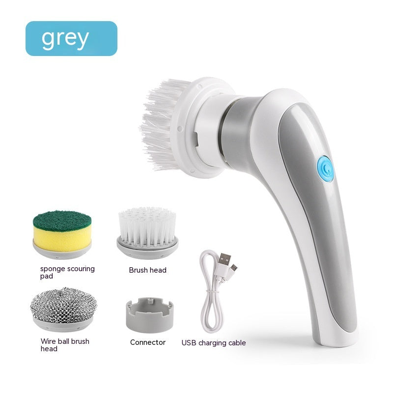 Rechargeable Multi-Use Electric Cleaning Brush Set with USB Charging