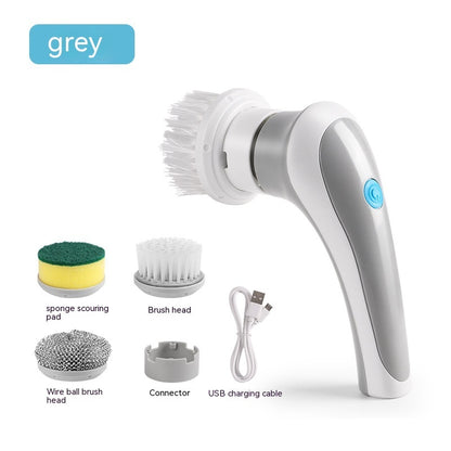 Rechargeable Multi-Use Electric Cleaning Brush Set with USB Charging
