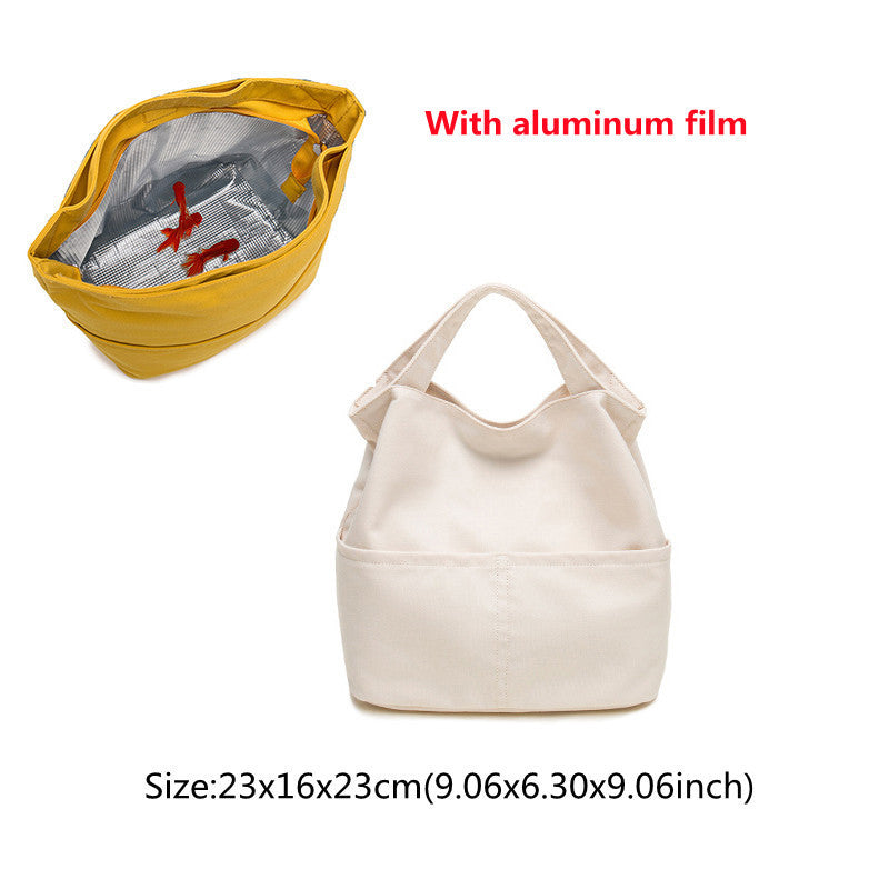 Eco-Friendly Portable Canvas Lunch Box Bento Bag