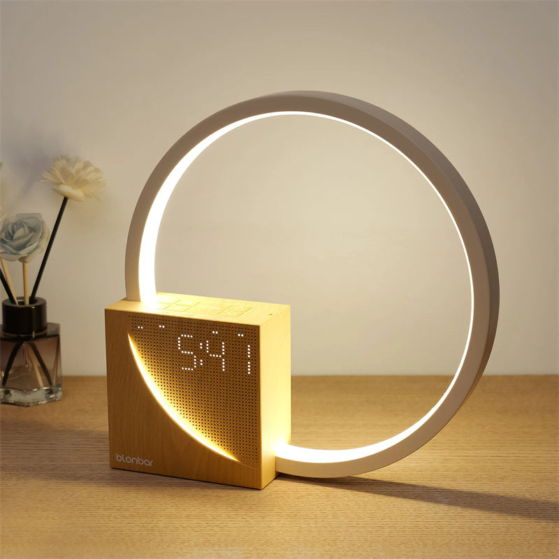 Smart Bedside Touch Lamp with Alarm Clock & Natural Sounds – 3-Level Brightness, Wake-Up Light, Home & Desk Lamp