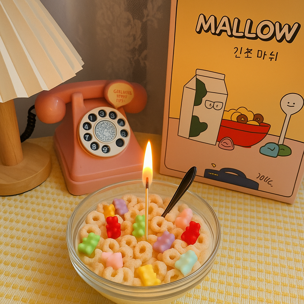 Soy wax Candle Cereal Bowl  – Fun Food-Inspired Aromatherapy Candle