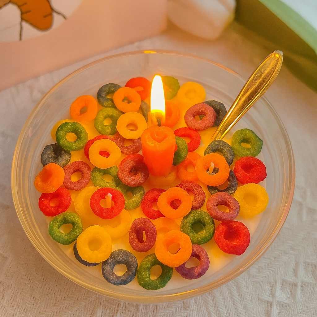 Soy wax Candle Cereal Bowl  – Fun Food-Inspired Aromatherapy Candle