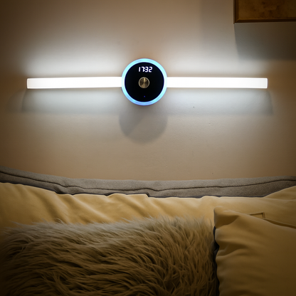 Smart Cabinet Light with Clock – Removable LED Wardrobe Sensor Lamp