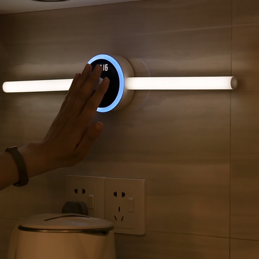 Motion Sensor Smart Cabinet Light with Clock – Removable LED Wardrobe Lamp
