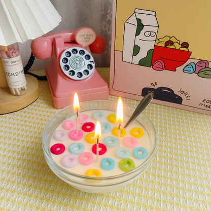 Soy wax Candle Cereal Bowl  – Fun Food-Inspired Aromatherapy Candle