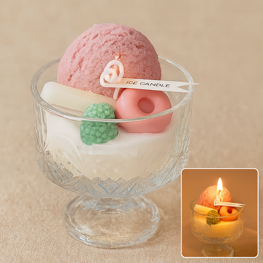 Ice Cream Shaped Candle – Soy Wax, Scented with Essential Oils