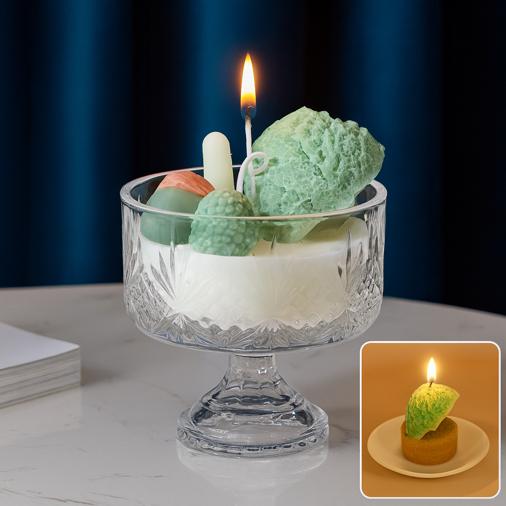 Ice Cream Shaped Candle – Soy Wax, Scented with Essential Oils