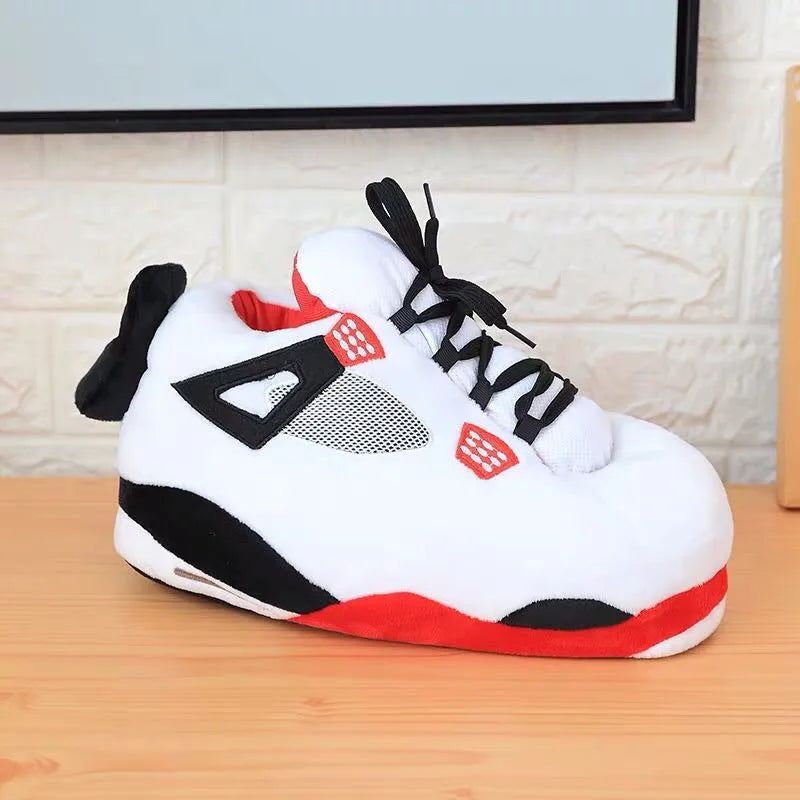 Women's Men Winter Cotton Shoes Cute Cartoon Animal Warm Home Plush Shoes Woman Male Foam Sneakers Bread Fat Slippers Size 36-44