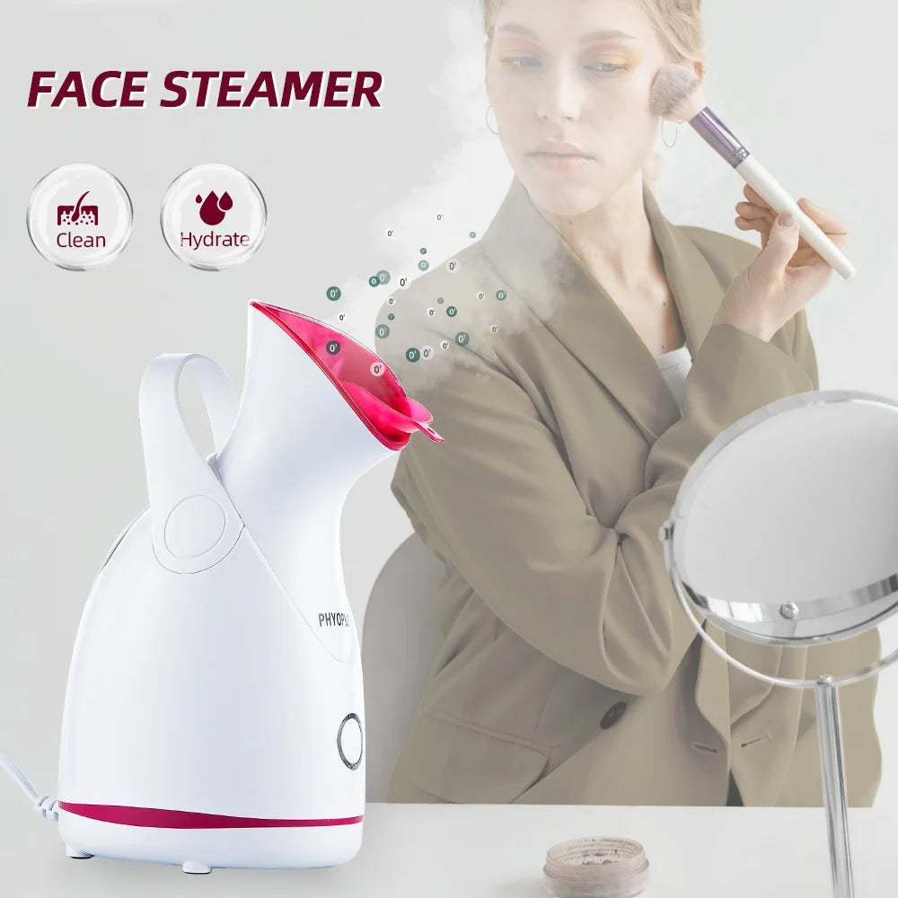 Face Steamer Nano Steam Hot Compress Heating Sprayer Skin Moisturizing Humidifier Pore Deep Cleaning Water Hydration Nebulizer