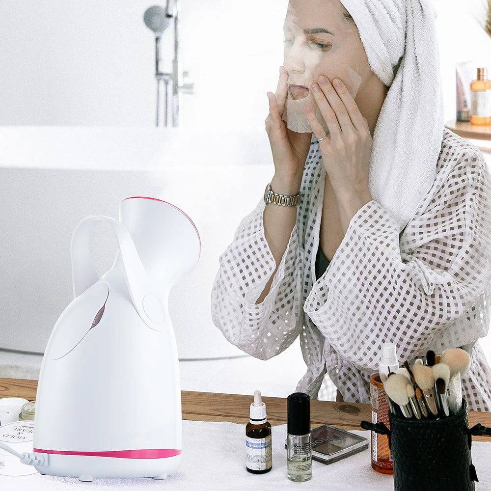 Face Steamer Nano Steam Hot Compress Heating Sprayer Skin Moisturizing Humidifier Pore Deep Cleaning Water Hydration Nebulizer