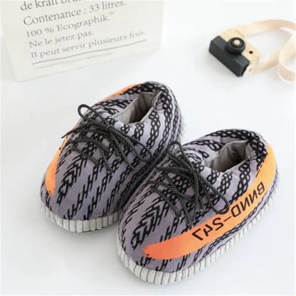 Women's Men Winter Cotton Shoes Cute Cartoon Animal Warm Home Plush Shoes Woman Male Foam Sneakers Bread Fat Slippers Size 36-44