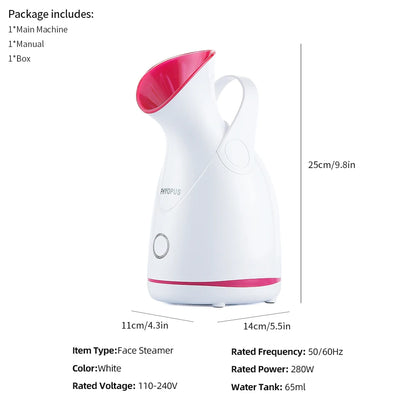 Face Steamer Nano Steam Hot Compress Heating Sprayer Skin Moisturizing Humidifier Pore Deep Cleaning Water Hydration Nebulizer