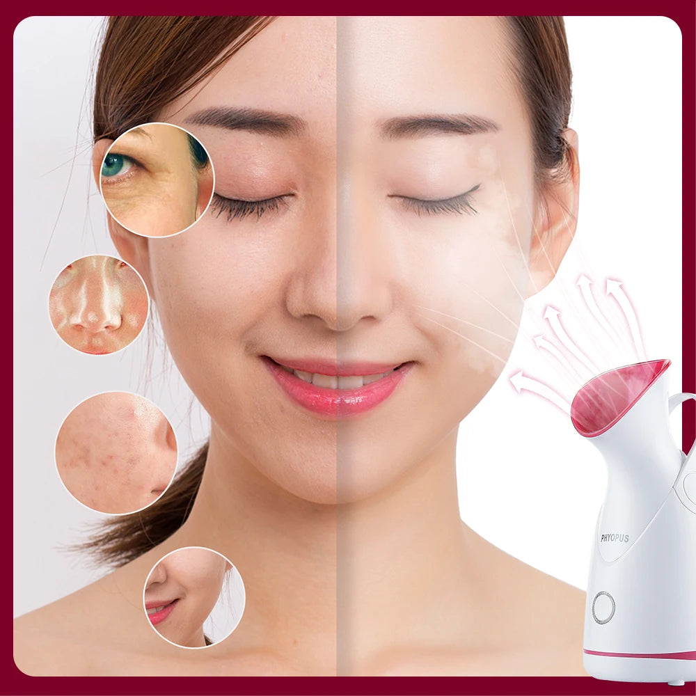 Face Steamer Nano Steam Hot Compress Heating Sprayer Skin Moisturizing Humidifier Pore Deep Cleaning Water Hydration Nebulizer