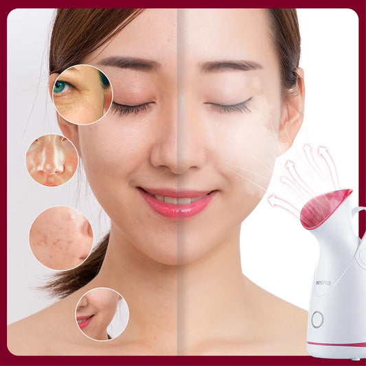 Face Steamer Nano Steam Hot Compress Heating Sprayer Skin Moisturizing Humidifier Pore Deep Cleaning Water Hydration Nebulizer