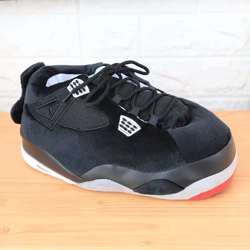 Women's Men Winter Cotton Shoes Cute Cartoon Animal Warm Home Plush Shoes Woman Male Foam Sneakers Bread Fat Slippers Size 36-44