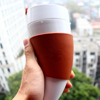 Creative Goat Horns Coffee Mug Cup Stainless Steel Vacuum Cup Thermos Flask Halloween Bar Lower Gift Tea Cups Water Bottle /Rope