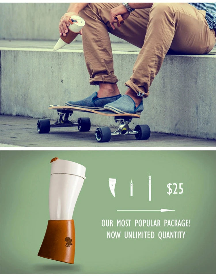 Creative Goat Horns Coffee Mug Cup Stainless Steel Vacuum Cup Thermos Flask Halloween Bar Lower Gift Tea Cups Water Bottle /Rope