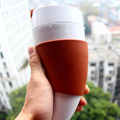 Creative Goat Horns Coffee Mug Cup Stainless Steel Vacuum Cup Thermos Flask Halloween Bar Lower Gift Tea Cups Water Bottle /Rope