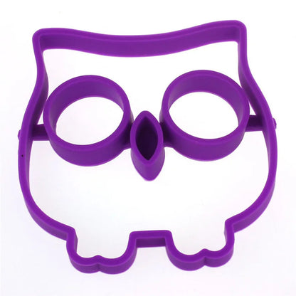 Kitchen Accessories Cooking Tool Silicone Rubber Egg Mold Non-Stick Owl Shape Eggs Fried Frying Mould Pancake Egg Ring Shaper