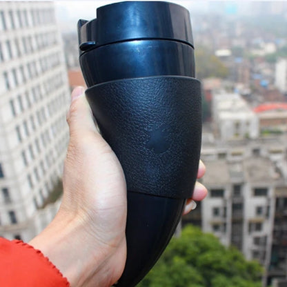 Creative Goat Horns Coffee Mug Cup Stainless Steel Vacuum Cup Thermos Flask Halloween Bar Lower Gift Tea Cups Water Bottle /Rope