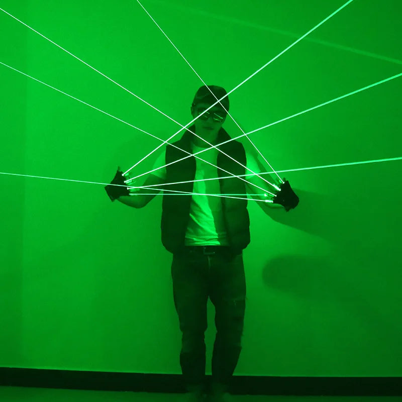 Red Green Laser Gloves Dancing Stage gloves laser Palm Light For DJ Club/Party/Bars Stage performance Personal props