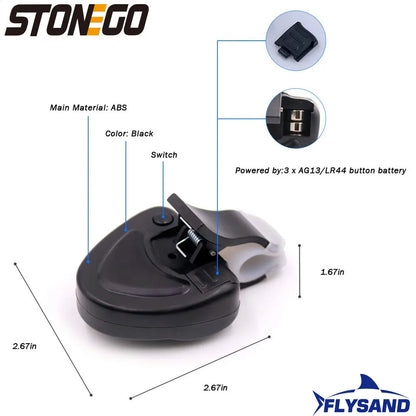 FLYSAND Fishing Fish Bite Alarm Electronic Buzzer on Fishing Rod with Loud Siren Daytime Night Indicator With Battery
