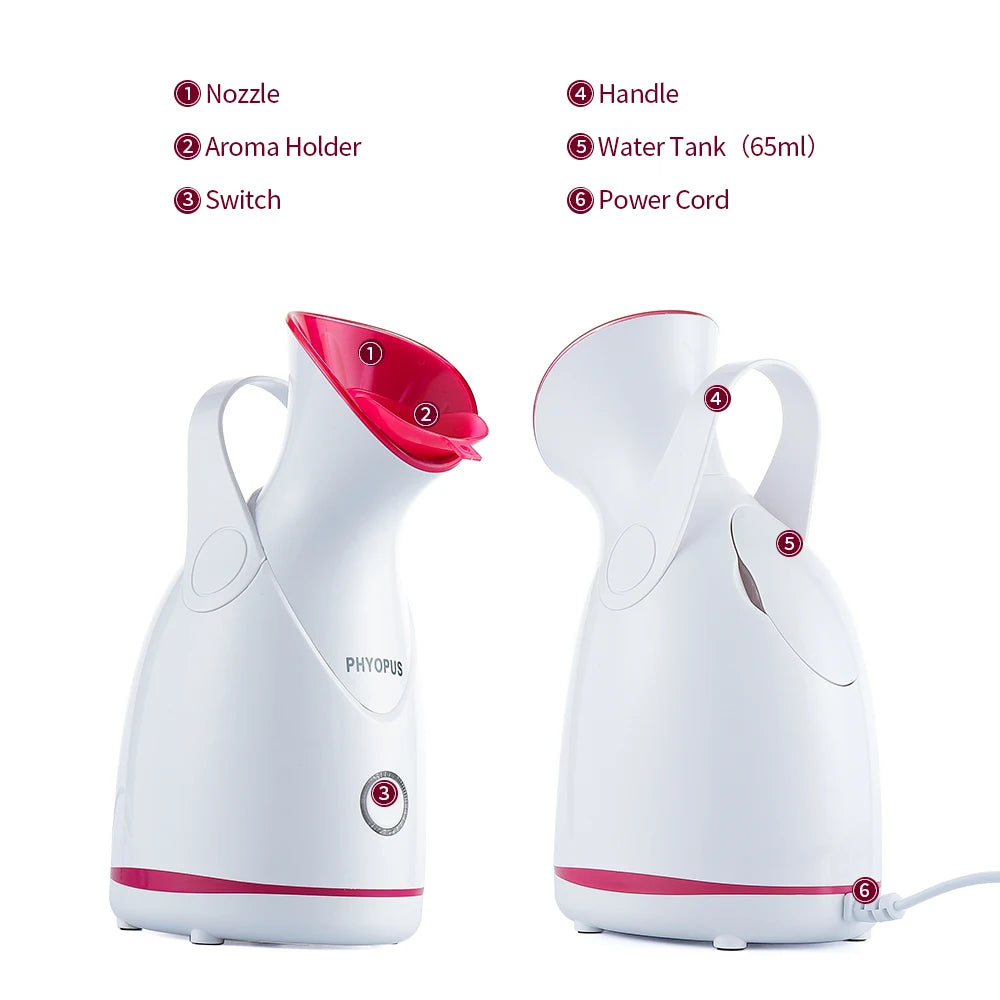 Face Steamer Nano Steam Hot Compress Heating Sprayer Skin Moisturizing Humidifier Pore Deep Cleaning Water Hydration Nebulizer