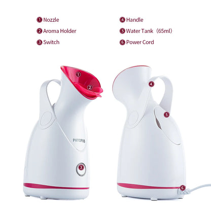 Face Steamer Nano Steam Hot Compress Heating Sprayer Skin Moisturizing Humidifier Pore Deep Cleaning Water Hydration Nebulizer