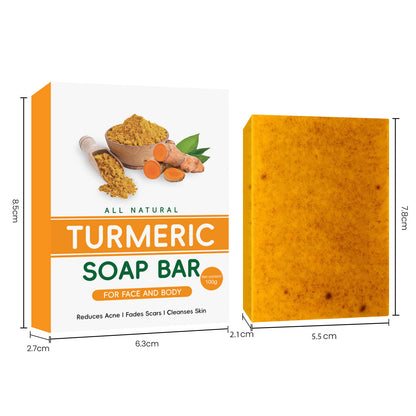 Natural Yellow Turmeric Soap Bars - Eco-Friendly, Biodegradable, Plastic-Free